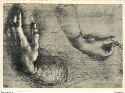 A5568 Study of Hands Leonardo da Vinci drawing