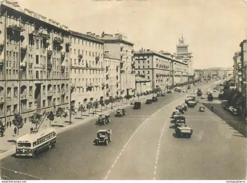 A5565 Russia Moscow Prospekt tramway street view