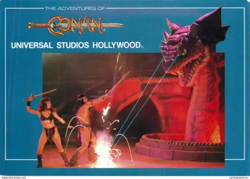 Universal Studios Hollywood - Conan advertising poster postcard 12.5 x 17.5 cm