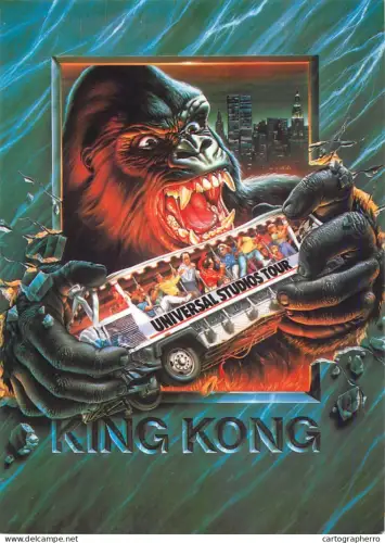 Universal Studios Hollywood - King Kong advertising poster postcard 12.5 x 17.5 cm