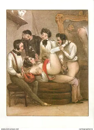 Postcards > Topics > Fine Nudes (adults) > Drawings " Die bibliophilen Taschenbucher" Der Liebe Lust I