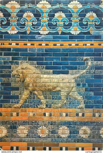 A5551 Ishtar Gate Babylon lion mosaic
