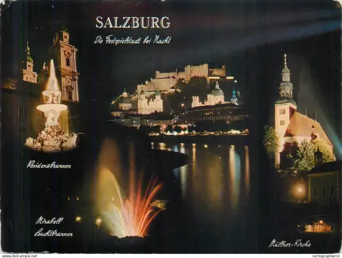 A5576 Austria Salzburg bei Nacht