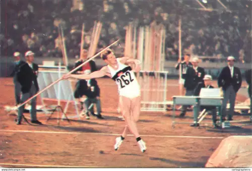 A6016 Tokyo Summer Olympics 1964 German athlete Willi Holdorf gold medal javelin throw winner