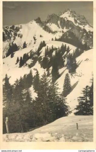 A5973 Snow-covered mountain landscape, possibly from the Alps