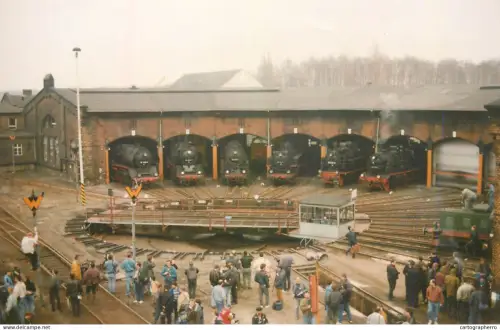 A5973 Trains depot photo 8 x 13 cm