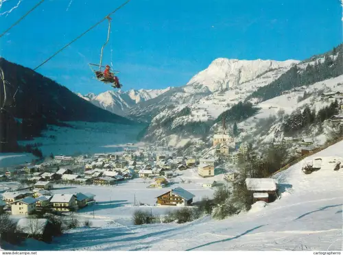 A5592 Austria Sesselbahn Hoch Oetz Oetztal Tirol winter scenery