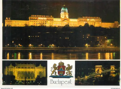 A5581 Hungary Budapest night panorama