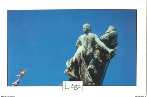 A5580 Belgium Liege Le chant de l'ange statue monument detail view