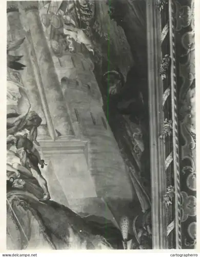 A6052 Religious or baroque mural, possibly from a church or historic building celestial figures