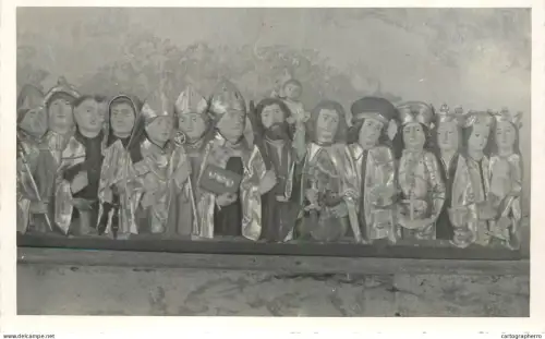 A6052 Religious figures statuettes photographic postcard