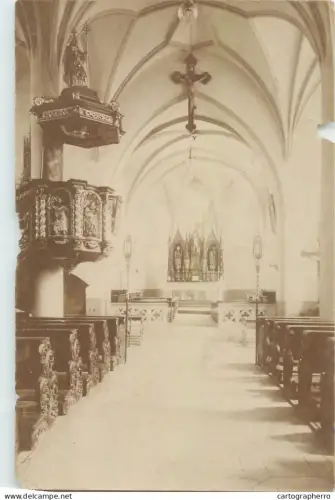 A6052 Topic > Buildings & Architecture > Churches & Cathedrals church interior photographic postcard