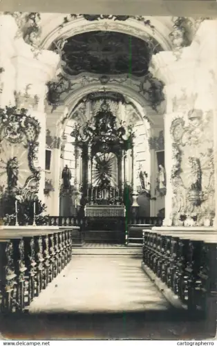 A6052 Topic > Buildings & Architecture > Churches & Cathedrals church interior photographic postcard
