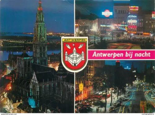 A5578 Belgium Antwerpen / Anvers by night multi view