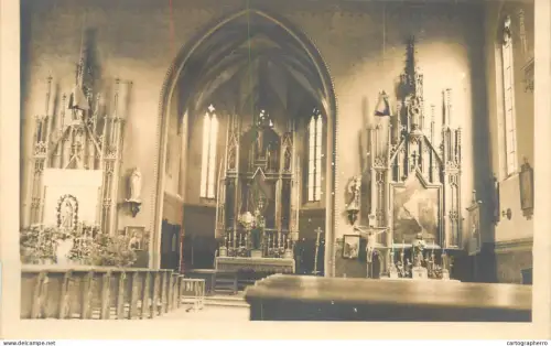 A6051 Interior view of a historic church photographic postcard