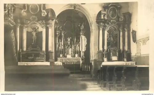 A6051 Interior view of a historic church, showing its ornate altars and nave