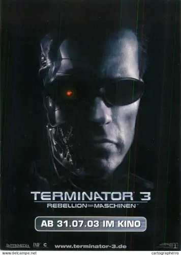 A6064 Advertising postcard Terminator 3 movie poster