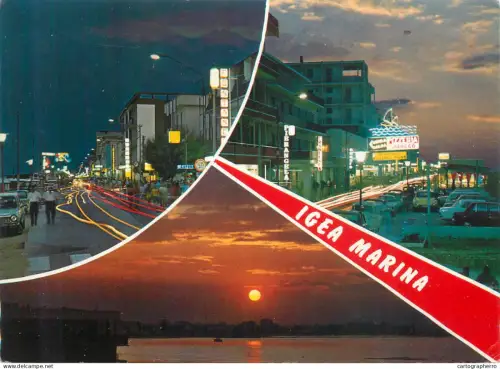 A5577 Italy Igea Marina several night views