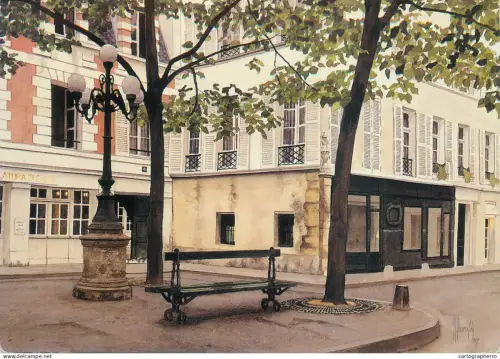A5595 France Paris Place Furstenberg apres un painting de Michel Duvoisin