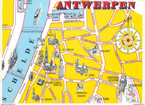 A5595 Belgium Antwerpen city map view