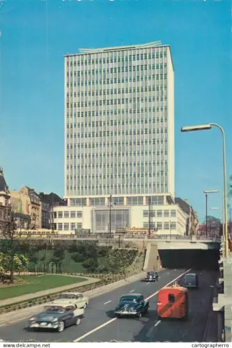 A5595 Belgium Bruxelles Building of the Social Security and tunnel