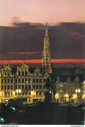 A5595 Belgium Bruxelles vue de nuit