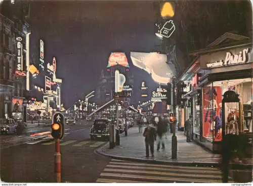 A5594 Belgium Bruxelles Boulevard Anspach vue de nuit