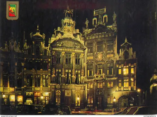 A5594 Belgium Bruxelles Grote Markt bei Nacht