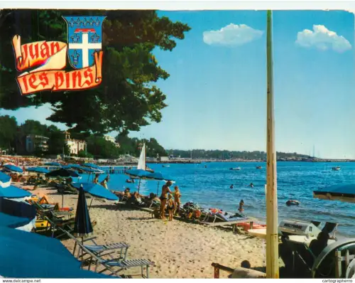 A5594 France Juan les Pins Cote d'Azur la plage multi view