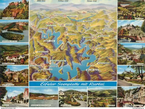 A5608 Germany Nordeifel Eifeler Seenplatte mit Rurtal different views and map