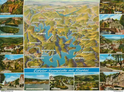 A5608 Germany Nordeifel Eifeler Seenplatte mit Rurtal multi view and map