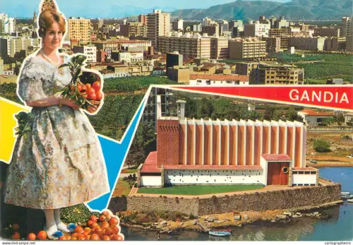 A5607 Spain Gandia multi view souvenir