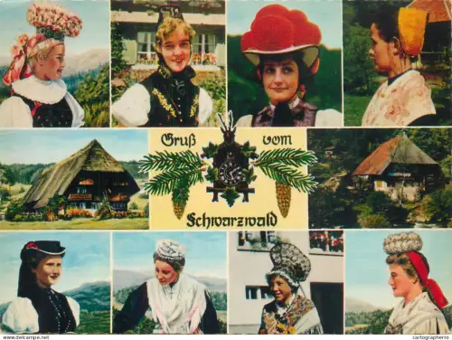 A5605 Germany Grusse aus dem Schwarzwald ethinc types and scenes folklore traditional costumes