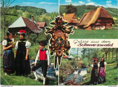 A5605 Germany Grusse aus dem Schwarzwald ethinc types and scenes folklore traditional costumes several views