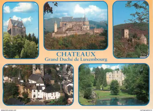 A5605 Grand Duche de Luxembourg Chateaux multi view souvenir