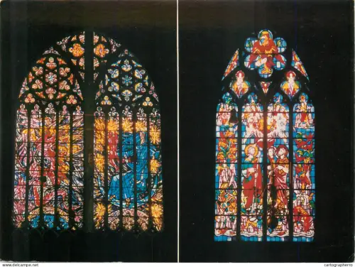 A5603 Netherlands 's-Hertogenbosch church stained glass painting multi view