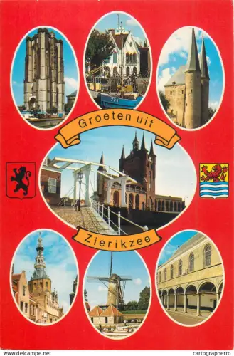 A5603 Netherlands Groeten uit Zierikzee multi view souvenir