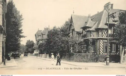 A6073 Deauville villa des Giroflees cpa