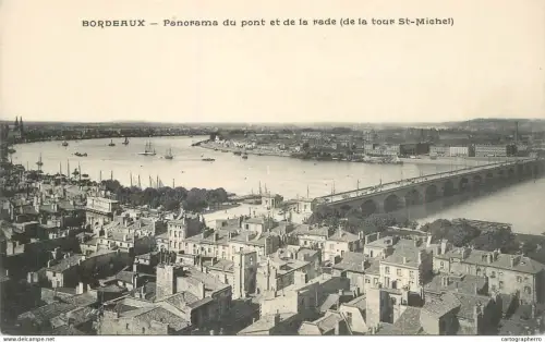 A6073 Bordeaux panorama du pont cpa