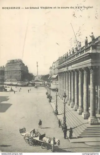 A6073 Bordeaux grand theatre cpa