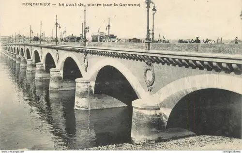 A6073 Bordeaux pont de pierre cpa