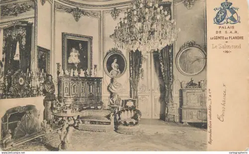 A6072 Bruxelles palais salon rond cpa