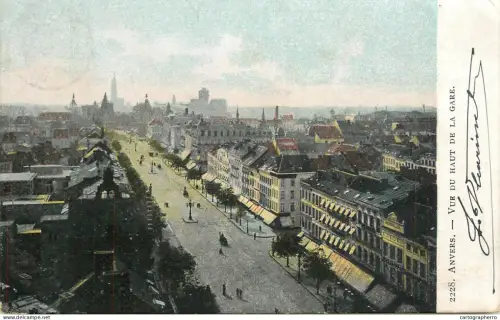 A6070 Belgium > Antwerp > Antwerpen haut de la gare panorama 1907