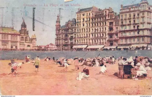 A6070 Belgium > West Flanders > Oostende > plage et hotels 1925