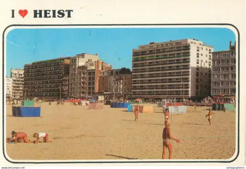 A5599 Belgium I love Heist beach view