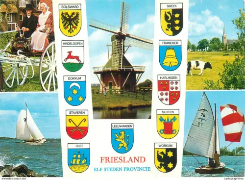 A5640 Netherlands Friesland multi view souvenir