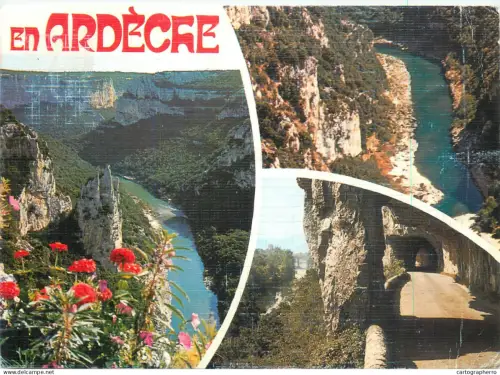 A5640 France Ardeche pittoresque multi view souvenir