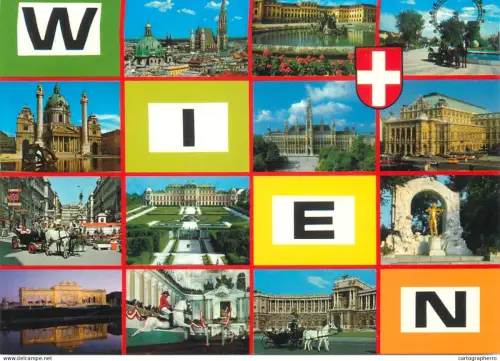 A5628 Austria Wien souvenir several views