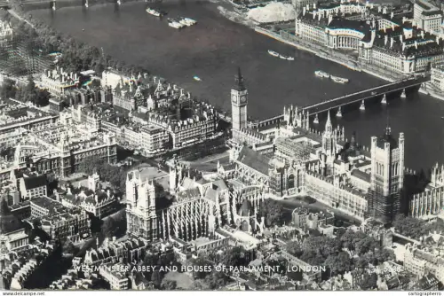 A5628  England London Houses of Parliament & Westminster Abbey aerial view