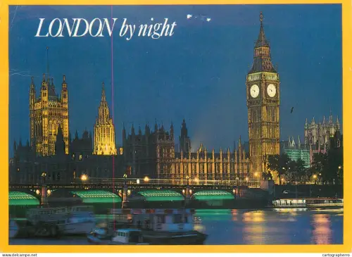 A5628  England London Houses of Parliament by night